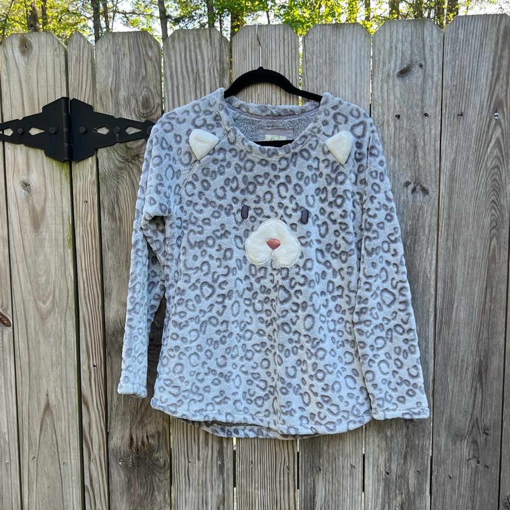 Elam Cat Leopard print Pajama top size Medium